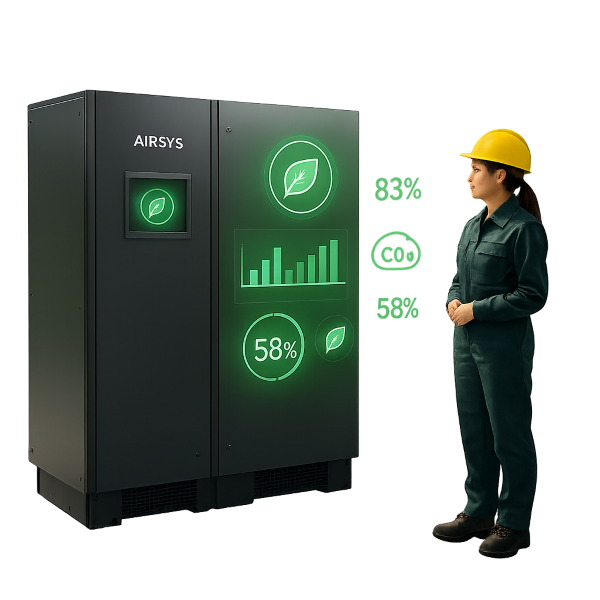 Sistema de Ar Condicionado de Precisão com Free Cooling e Inverter Airsys em data center