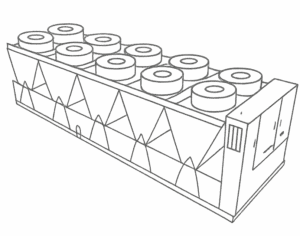 Chiller industrial projetado para climatização de Data Center de grande porte