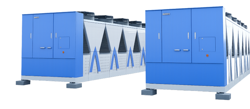 Chiller para Data Center de alta eficiência garantindo refrigeração contínua de servidores
