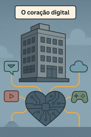O data center é o coração da internet. Ele faz tudo funcionar, como o coração faz o sangue circular pelo corpo.