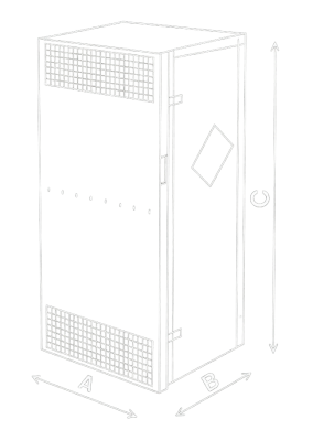 Painel de controle do sistema AIRSYS Free Cooling-HD com automação inteligente